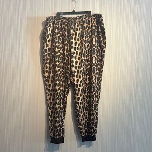 Plus size Ashley Stewart leopard print joggers